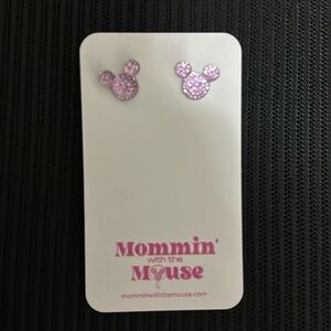 Mickey Mouse purple stud earrings
